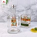750ml customerized square vodka whiskey wine bottle