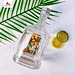 750ml customerized square vodka whiskey wine bottle